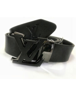 Black & Silver Leather Belt